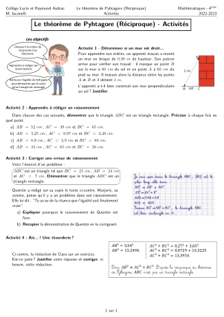 Miniature Fiche Activités Pythagore réciproque