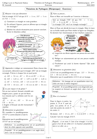 Miniature Fiche Exercices Nombres relatifs Additions et soustractions