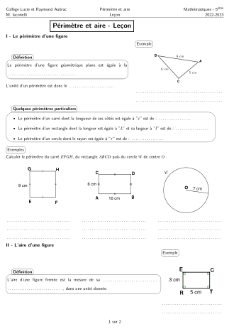 Miniature Fiche Exercices Droites remarquables du triangle